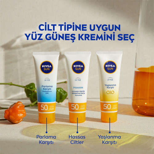 Nivea Sun SPF50 Q10 Yaşlanma ve Kırışıklık Karşıtı Nemlendirici Yüz Kremi 50 ml - 6