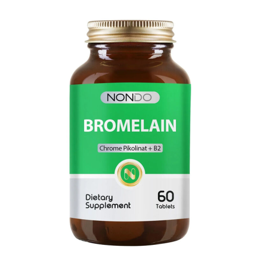 Nondo Vitamins Bromelain 750 mg Takviye Edici Gıda 60 Tablet - Nondo Vitamins