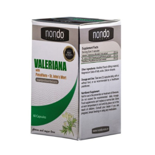 Nondo Vitamins Valeriana 60 Kapsül - Nondo Vitamins
