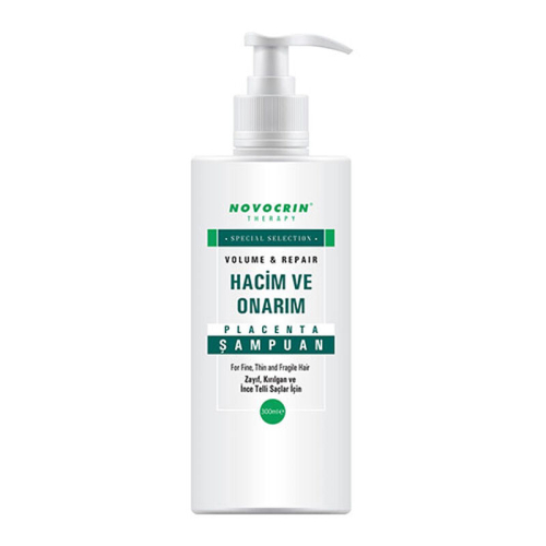 Novocrin Placenta Zayıf Kırılgan ve İnce Telli Saçlar Bakım Şampuanı 300 ml - Novocrin
