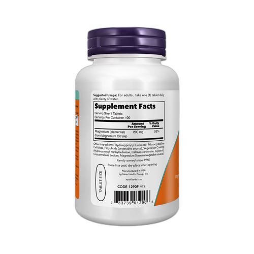 Now Magnesium Citrate 100 Tablet - 3