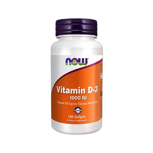 Now Vitamin D3 1000 IU Takciye Edici Gıda 180 Kapsül - Now