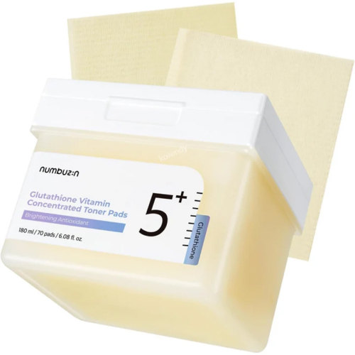 Numbuzin No-5+ Glutathione Vitamin Concentrated Toner Pads 180 ml - 2
