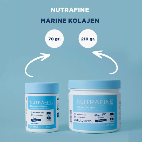 Nutrafine Marine Collagen Doğal %100 Çift Hidrolize Tip 1 Balık Kolajen Peptitler - 210 gr - 6