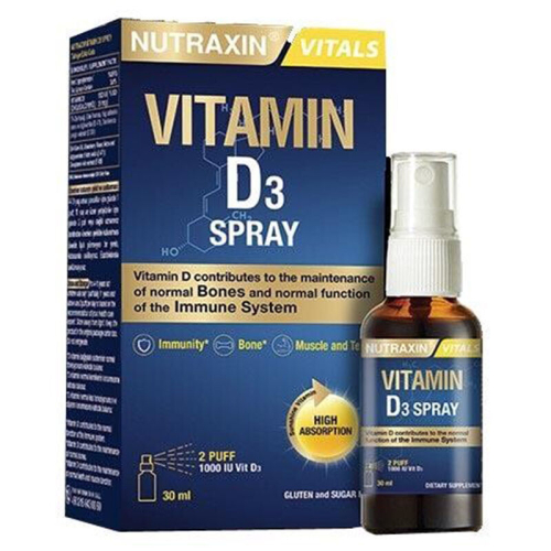 Nutraxin D3 Vitamin Sprey - Gıda Takviyesi 30 ml - Nutraxin