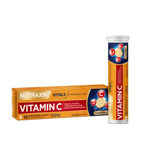 Nutraxin Efervesan - Vitamin C-D-ZINC 15 Efervesan Tablet - 2