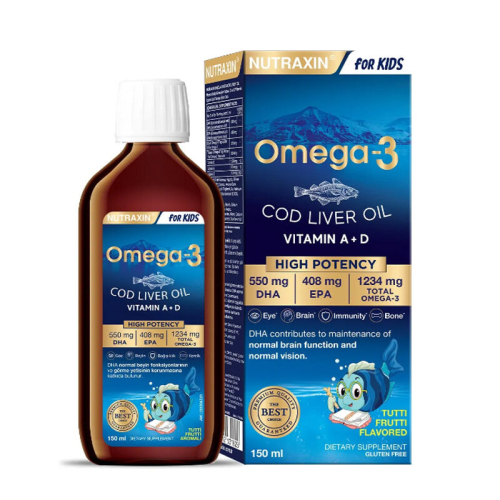 Nutraxin For Kids Omega-3 Balık Yağı Takviye Edici Gıda 150 ml - Nutraxin
