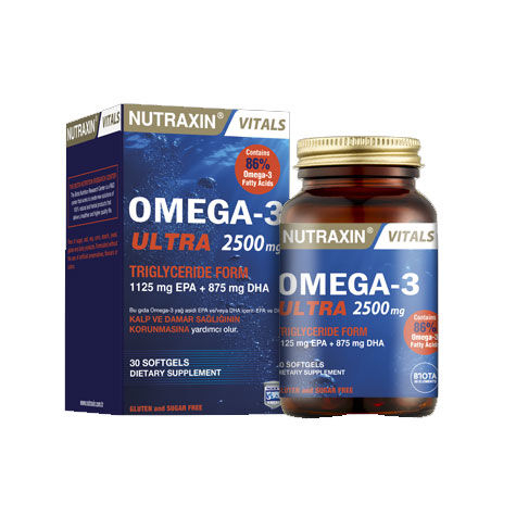 Nutraxin Omega-3 Ultra 2500 mg 30 Yumuşak Kapsül - Nutraxin
