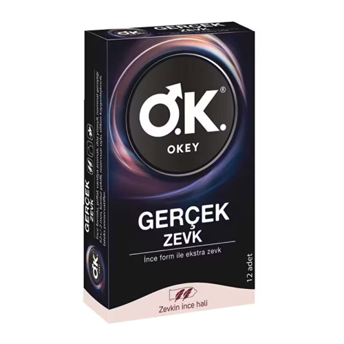 Okey Gerçek Zevk Prezervatif 12 Adet - Okey