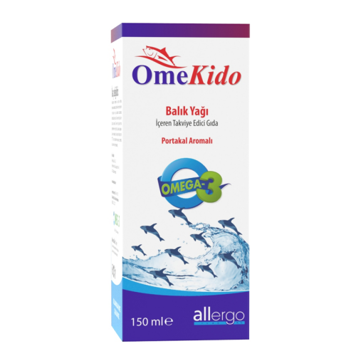 OmeKido Omega-3 Portakal Aromalı Balık Yağı İçeren Takviye Edici Gıda 150 ml - 1