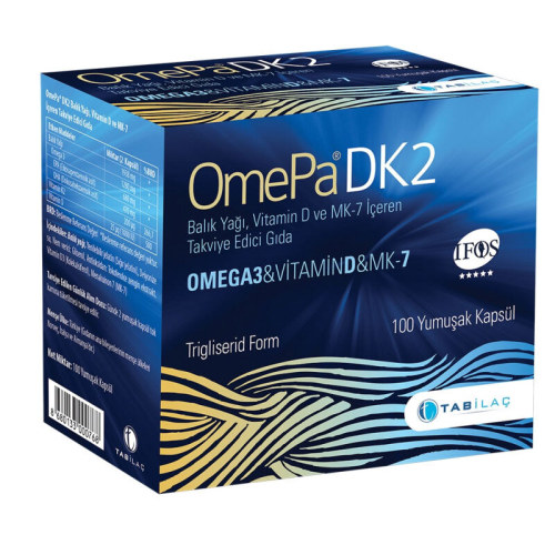 Omepa DK2 Omega 3 - Vitamin D - Menaq7 100 Yumuşak Kapsül - TAB İlaç Sanayi A.Ş