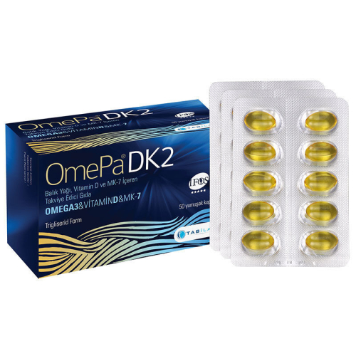 Omepa DK2 Omega 3 - Vitamin D - Menaq7 50 Yumuşak Kapsül - TAB İlaç Sanayi A.Ş