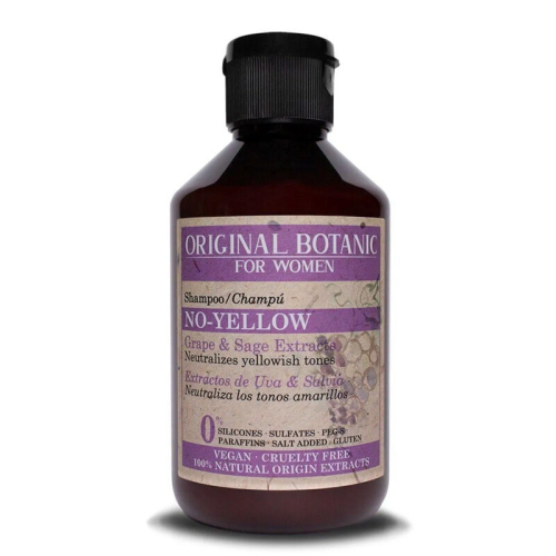 Original Botanic No Yellow Sarı Saçlar İçin Vegan Mor Şampuan Kadın 250 ml - Original Botanic