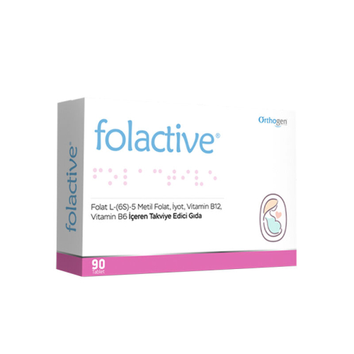 Orthogen Folactive Takviye Edici Gıda 90 Tablet - Orthogen