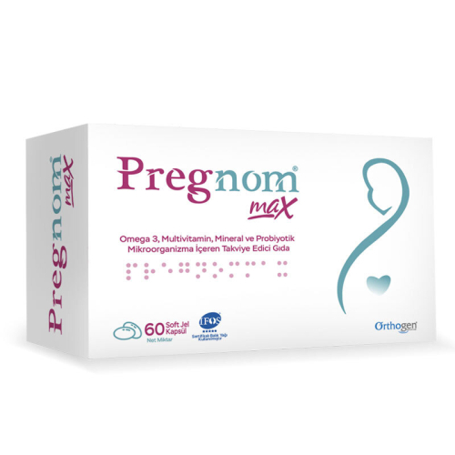 Orthogen Pregnom Max Takviye Edici Gıda 60 Yumuşak Kapsül - 1