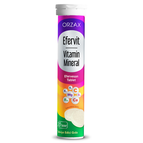 Orzax Efervit Multivitamin ve Mineral 20 Tablet - Orzax