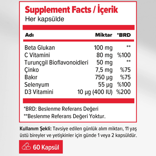 Orzax İmunol Complex Takviye Edici Gıda 45 Kapsül - 2