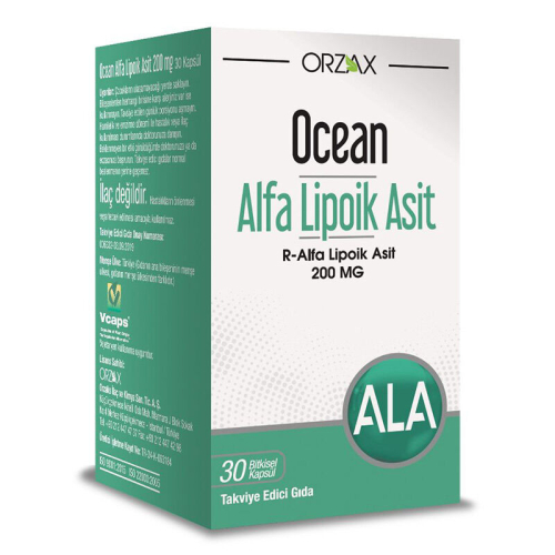 Orzax Ocean Alfa Lipoik Asit 200 mg 30 Kapsül - Orzax