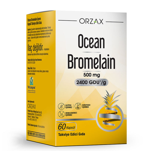 Orzax Ocean Bromelain 60 Kapsül - Orzax
