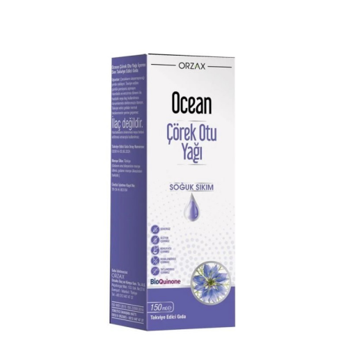 Orzax Ocean Çörek Otu Yağı Soğuk Sıkım 150 ml - Orzax