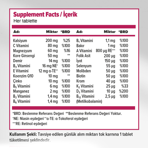 Orzax Ocean Daily One Energy 30 Tablet - Takviye Edici Gıda - 4
