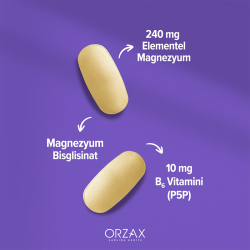 Orzax Ocean ExtraMag Magnezyum Bisglisinat + P5P Takviye Edici Gıda 60 Tablet - 2