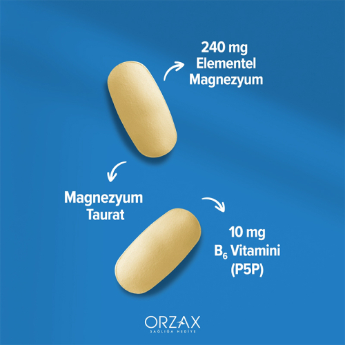 Orzax Ocean ExtraMag Magnezyum Taurat+P5P Takviye Edici Gıda 60 Tablet - 3