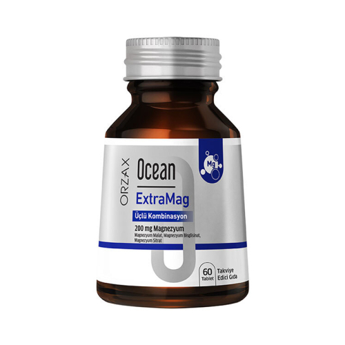 Orzax Ocean ExtraMag Üçlü Magnezyum Kombinasyonu 60 Tablet - Orzax