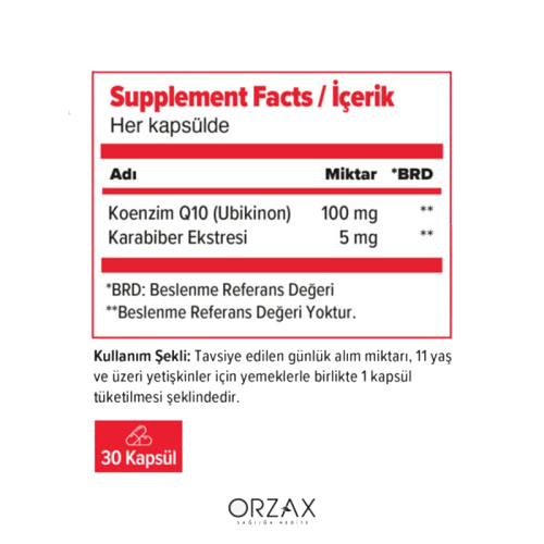 Orzax Ocean Koenzim Q10 30 Kapsül - 2