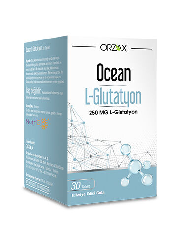 Orzax Ocean L-Glutathione 250 mg 30 Tablet Takviye Edici Gıda - Orzax