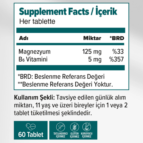 Orzax Ocean Magnezyum Complex Takviye Edici Gıda 60 Tablet - 2