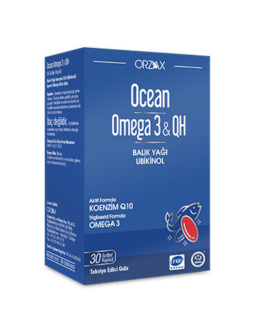 Orzax Ocean Omega 3 & QH Takviye Edici Gıda 30 Kapsül - Orzax
