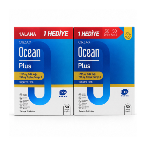 Orzax Ocean Plus 1 ALANA 1 BEDAVA 50+50 Kapsül - Orzax