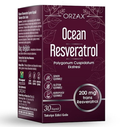 Orzax Ocean Resveratrol Takviye Edici Gıda 30 Kapsül - Orzax