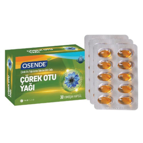 Osende Çörek Otu Yağı 30 Yumuşak Kapsül - TAB İlaç Sanayi A.Ş
