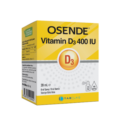 Osende Vitamin D3 Damla 400 IU 20 ml - TAB İlaç Sanayi A.Ş