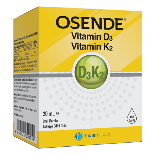 Osende Vitamin D3 K2 Takviye Edici Gıda 20 ml - 1