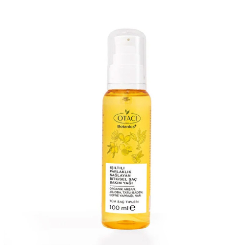 Otacı Işıltılı Parlaklık Sağlayan Bitkisel Saç Bakım Yağı 100 ml - Otacı