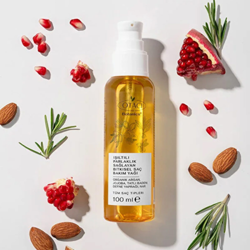 Otacı Işıltılı Parlaklık Sağlayan Bitkisel Saç Bakım Yağı 100 ml - 3