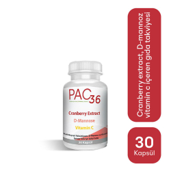 Pac 36 Cranberry Extract D-mannoz ve Vitamin C 30 Kapsül - 2