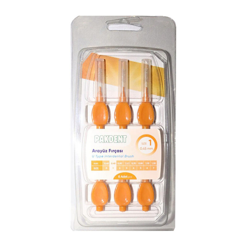 Pakdent Arayüz Fırçası Turuncu 0,45mm 6 Adet - Pakdent