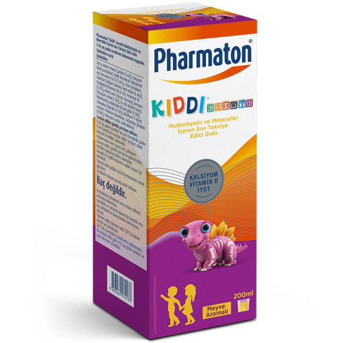 Pharmaton Kiddi Growth Sıvı Takviye Edici Gıda 200 ml - Meyve Aromalı - 1