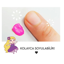 Pinky Cosmetic Çocuklar İçin Soyulabilir Oje - Parlak Pembe - 3
