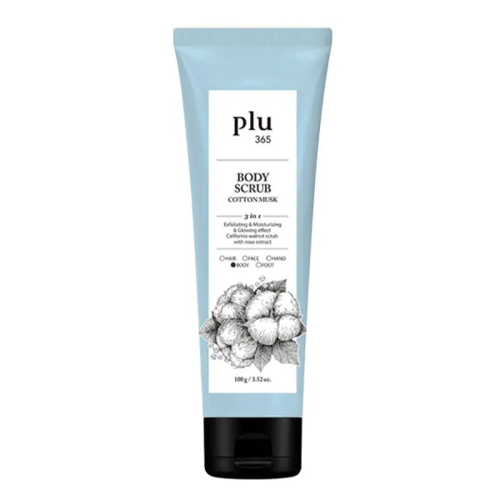 Plu 365 Body Scrub Cotton Musk - Pamuk Çiçekli Vücut Peelingi 100 gr - Plu
