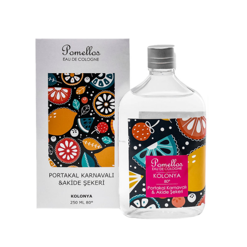 Pomellos Kolonya Portakal Karnavalı ve Akide Şekeri - Cam Şişe 250 ml - Pomellos