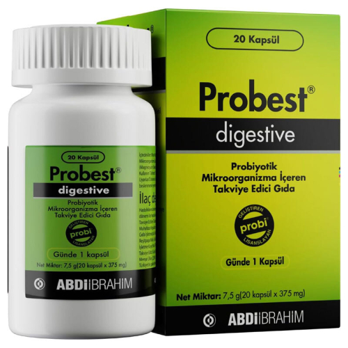 Probest Digestive Probiyotik Mikroorganizma İçeren 20 Kapsül - Abdi İbrahim