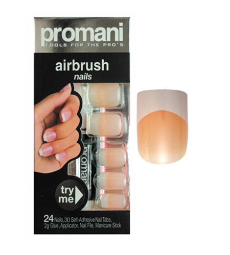 Promani French Takma Tırnak Kiti Moon Tip Apricot - Promani