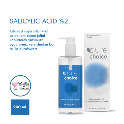 Pure Choice Karma ve Yağlı Ciltler için Temizleme jeli 200 ml - 3