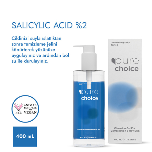 Pure Choice Karma ve Yağlı Ciltler için Yüz Temizleme Jeli 400 ml - 5