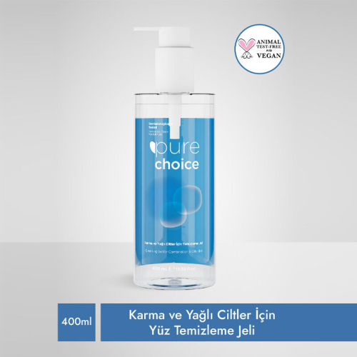 Pure Choice Karma ve Yağlı Ciltler için Yüz Temizleme Jeli 400 ml - 4